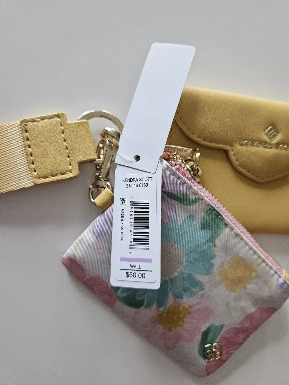 NWT Kendra Scott Floral Dual Wallet Wristlet Keychain